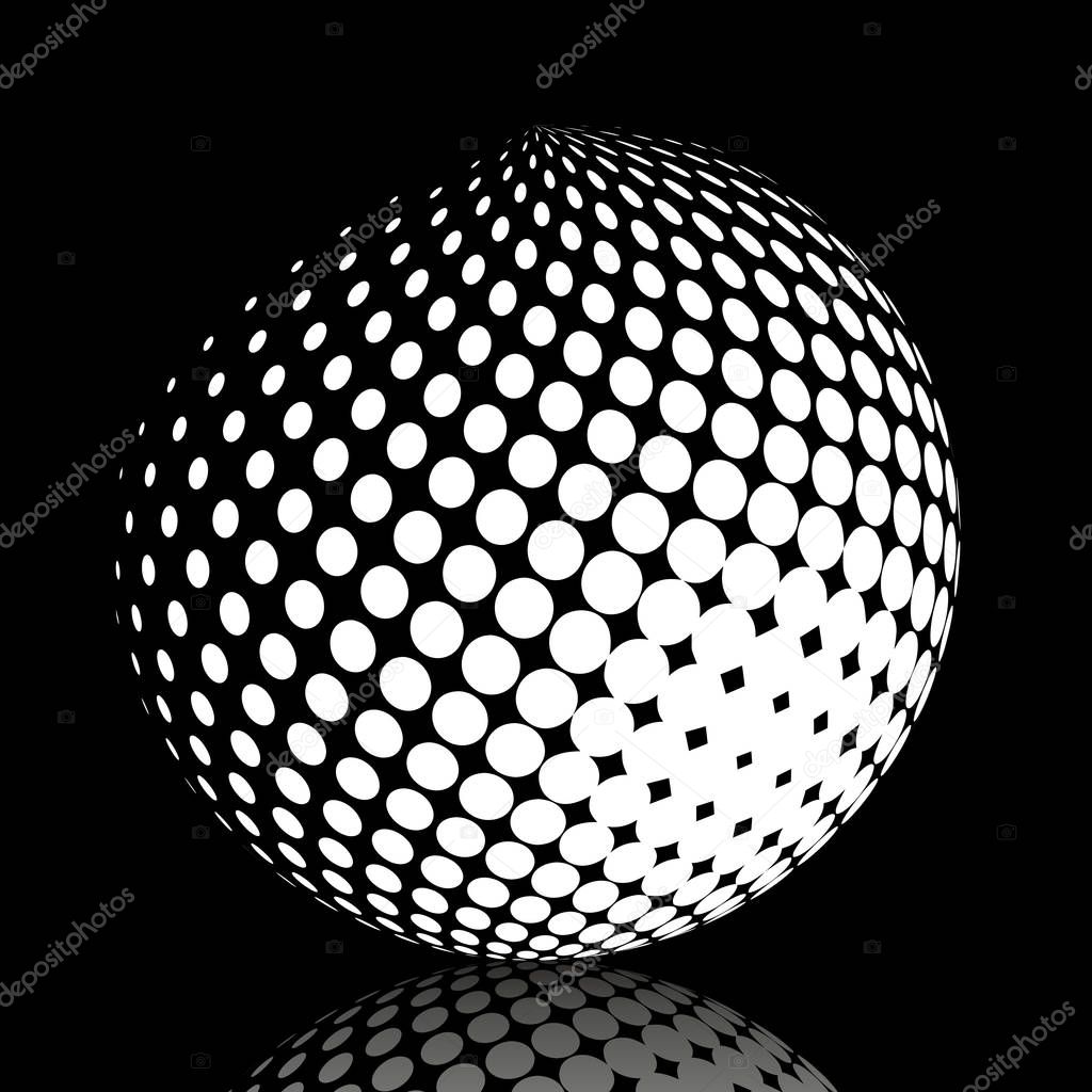 Set abstract halftone 3D spheres_21