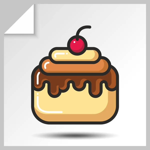 Bolos muffins doces ícones _ 8 — Vetor de Stock