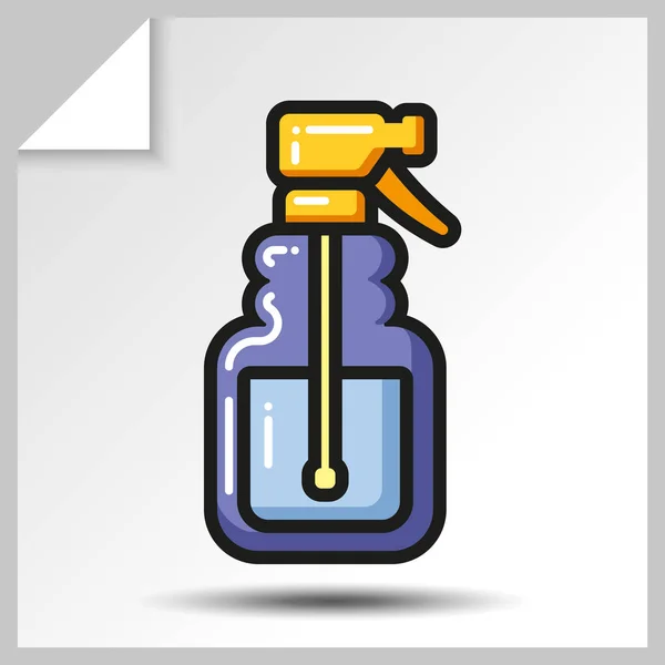 Pulvérisation d'eau de l'icône d'outil de jardin. Illustration colorée plate isolée vectorielle . — Image vectorielle
