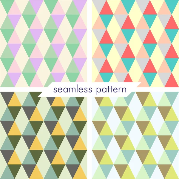 Set of four vector seamless geometrical patterns_21 — Stock Vector