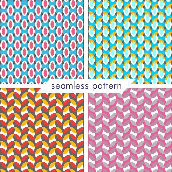 Uppsättning av fyra vektor sömlös geometriska patterns_23 — Stock vektor