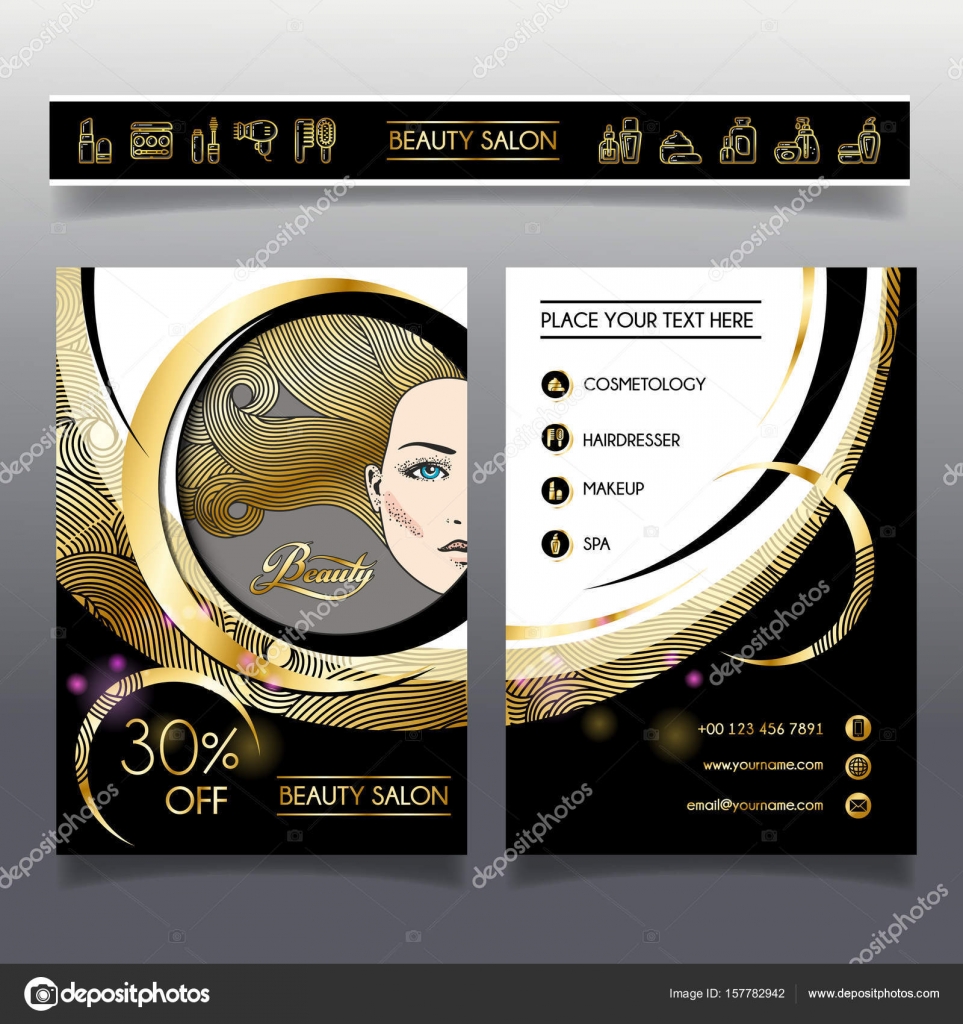 Business brochure-template for beauty salons and hairdressing_1 Stock  Vector Image by © #157782942