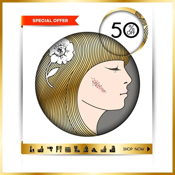 Güzellik salonlarında ve hairdressing_7 için iş broşür şablonu