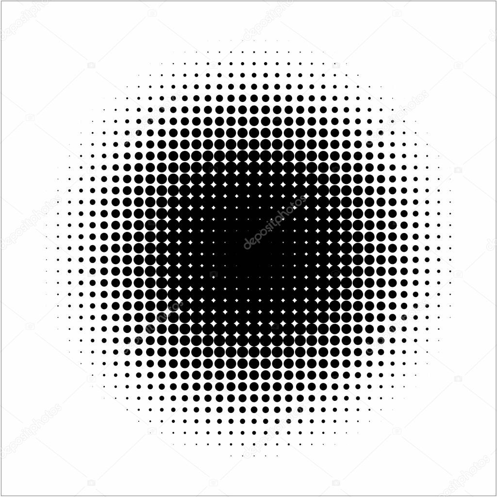 Abstract geometric black and white graphic design print halftone