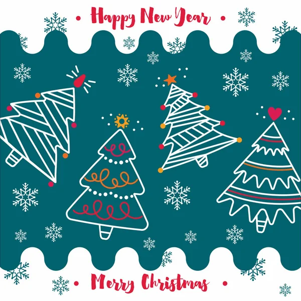 Šťastný nový rok a veselé Vánoce 2018_40 — Stockový vektor