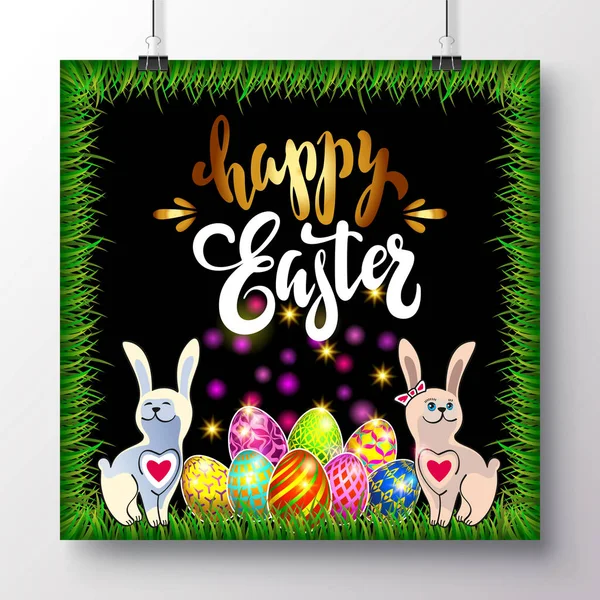 Póster para feliz Pascua _ 8 — Vector de stock