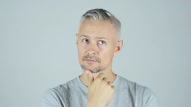 Düşünme, planlama dalgın adam portresi