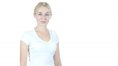 Başarı, kadın neşelendirdim ve başarılı kutluyor tepki