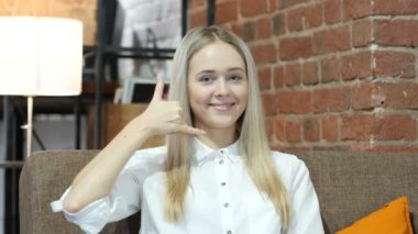 Jest, müşteri hizmet kadın, kapalı ara beni