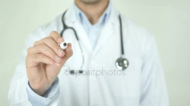 Doğum kontrolü, şeffaf ekran üzerinde yazılı doktor