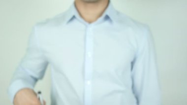 Derin, şeffaf ekranda yazma düşünün