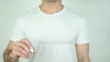 Temiz, şeffaf ekranda yazma yemek