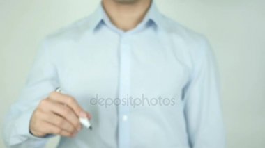 İlk iş, şeffaf ekranda yazı