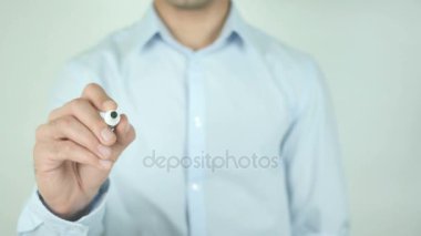 Şeffaf ekranda yazma girişimi,