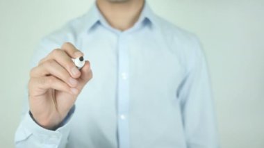 Şeffaf ekranda yazma tam zamanında,