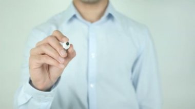 Sakin, şeffaf ekranda yazma olun