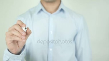 Kendini gurur, şeffaf ekranda yazma olun