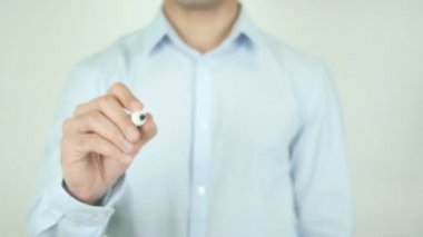 Meditasyon, şeffaf ekranda yazma