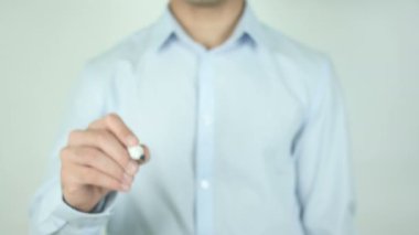 ofis işleri, yazma üzerinde şeffaf ekran