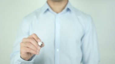 Fotoğraf stüdyosu, şeffaf ekranda yazma