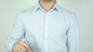 Pow!, şeffaf ekranda yazı