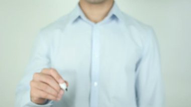 Gerçek, şeffaf ekranda yazma aramak
