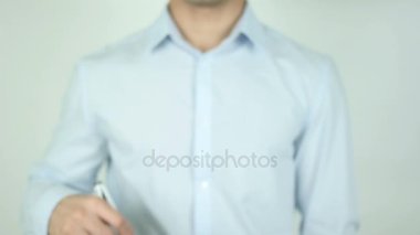 Gökdelen, şeffaf ekranda yazma