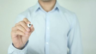 Başarı ve hiçbir şey daha az, şeffaf ekran üzerine yazma