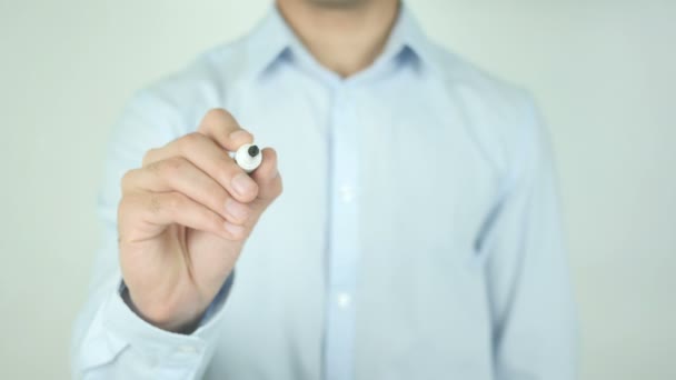 La douleur fait changer les gens, écrire sur un écran transparent — Video