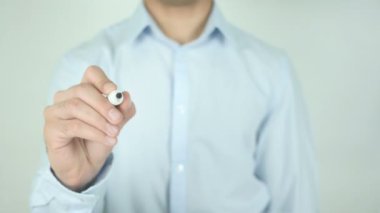 Burada neredeyse şeffaf ekranda yazma