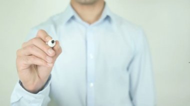 İş için yazma üzerinde şeffaf ekran danışmanlık