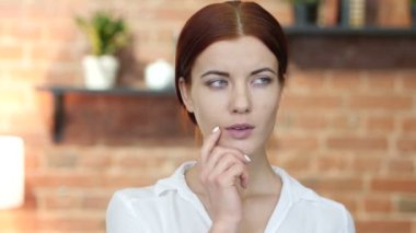 Fikir, yaratıcı kadın portre oluşturma