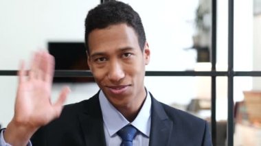 Siyah işadamı kamera, Video sohbet söz