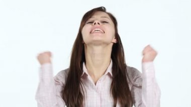 Genç kız başarı kutluyor heyecanlı