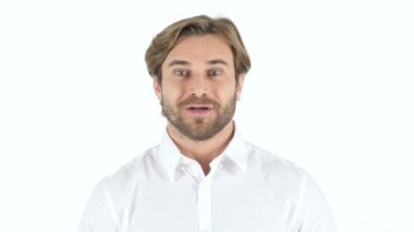 heyecanlı adam başarı kutluyor