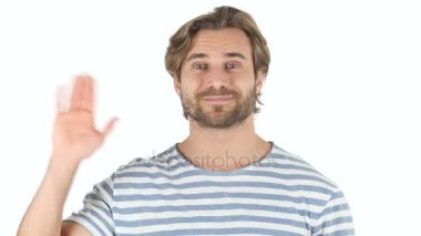 Merhaba adam, el sallayarak tarafından jest