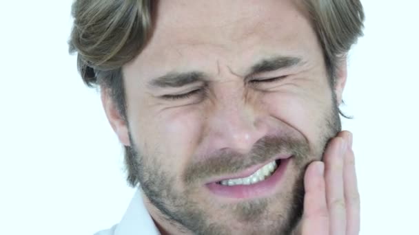 Mal de dents, Homme dans la douleur des dents — Video