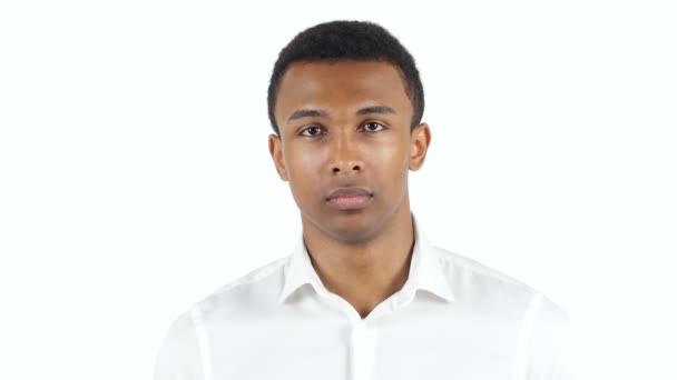 Retrato de homem negro — Vídeo de Stock