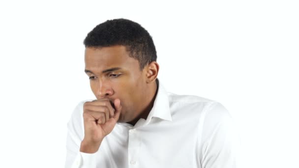 Black Man Coughing, Cough — Stock Video