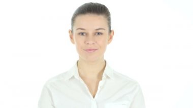 Alkışlar, kadın, beyaz arka plan alkış