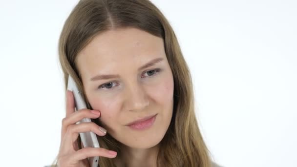 Mulher falando em Smartphone, telefonema — Vídeo de Stock