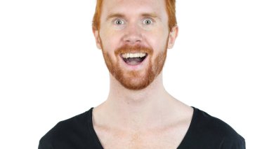 Genç adam tezahürat, başarı, iyi haber