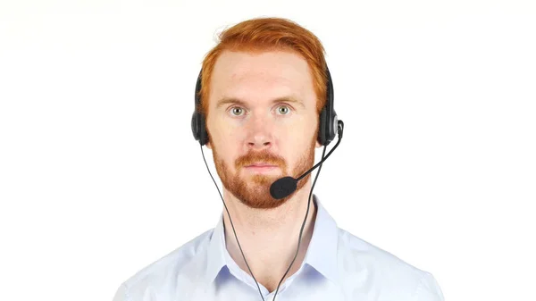 Portrait of customer service representative working — Stock Photo, Image
