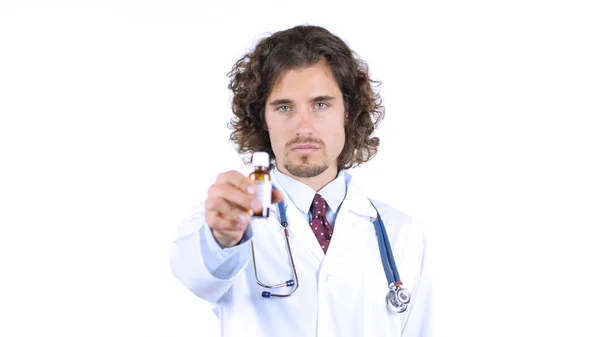 Dokter geven een geneeskunde, medicatie, recept — Stockfoto