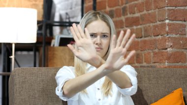 Reddetme, iş kadını, kapalı Office tarafından durdurma jest