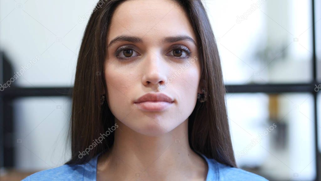 Close Up Of Woman Face, Beautiful