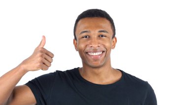 Başparmak yukarıya siyah adam tarafından