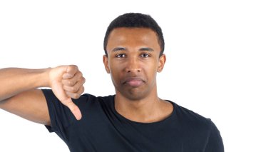 Başparmak aşağı siyah adam tarafından