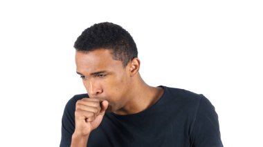 Öksürük, öksürük hasta siyah adam