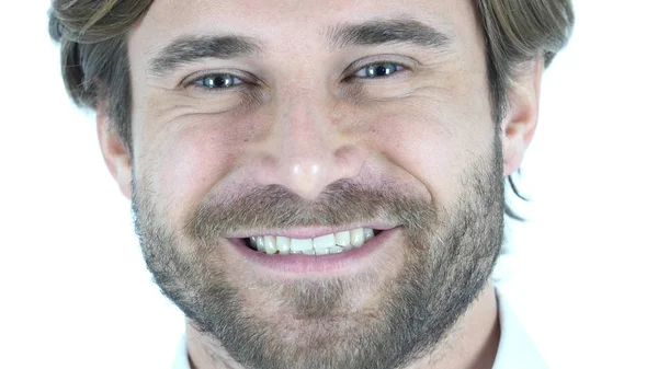 남자 얼굴 세 중간 미소 — 스톡 사진